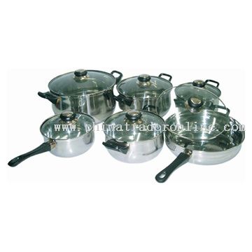 12pcs Stainless Steel Cookware Set from China