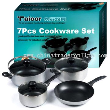 7pcs Non-Stick Cookware Set from China