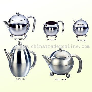 Kettle, Caddy & Cream / Milk Jug