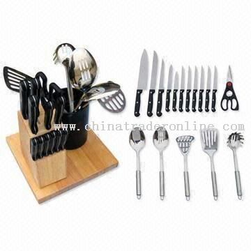 20-piece Kitchen Knife Set with Bakelite Handle from China