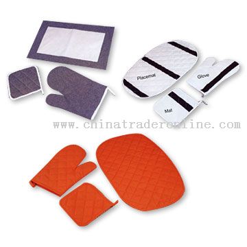 Mat, Glove, & Placemat Set from China