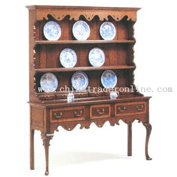 Queen Anne Dresser & Rack from China