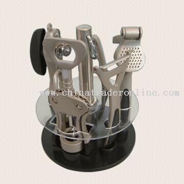 Six Piece Kitchen Gadget Set Made of Zinc Alloy with Nickel Plating from China