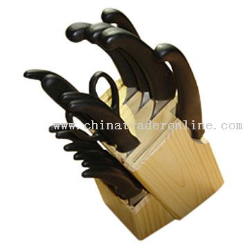 16pcs Knife Set with Wooden Block from China