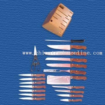 20-Piece Knife Block Set from China