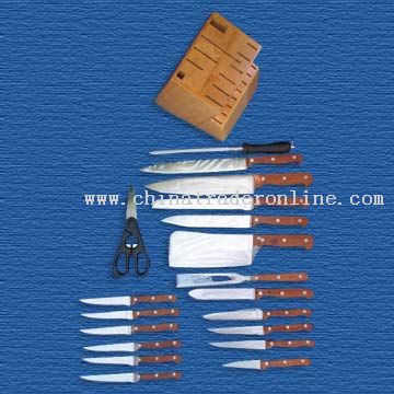 20-Piece Knife Block Set from China