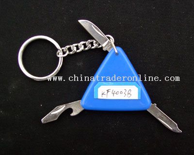 Plastic Handle Multi-functional Kinfe with Keychain