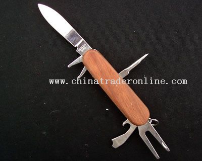 Wooden Handle Multi-functional Kinfe