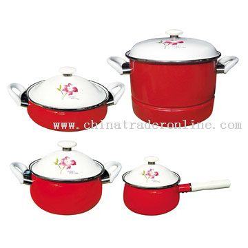 2pcs Casserole with Metal Cover Decor