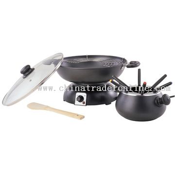 Removable wok with non-stick coating Electric Woks from China