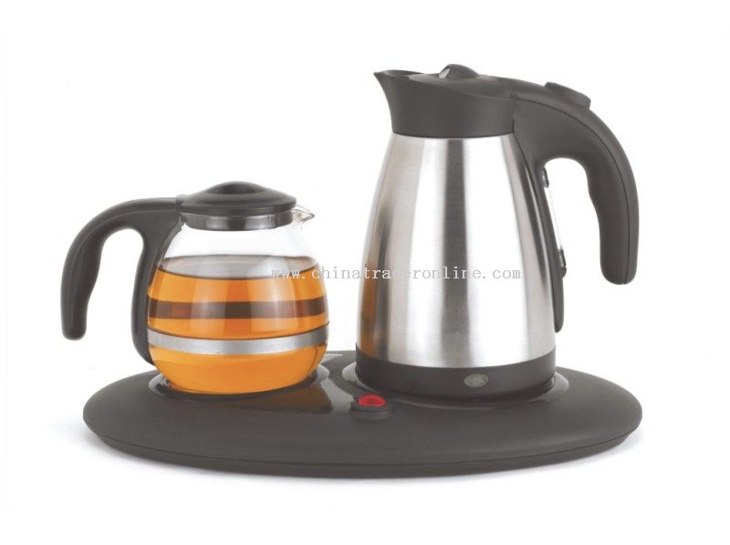 Set of Electric Kettle with Tea Pot and Heat base