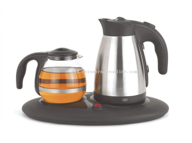 Set of Electric Kettle with Tea Pot and Heat base from China