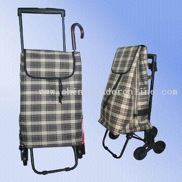 Three-wheel Shopping Cart with Push Button Trolley system from China