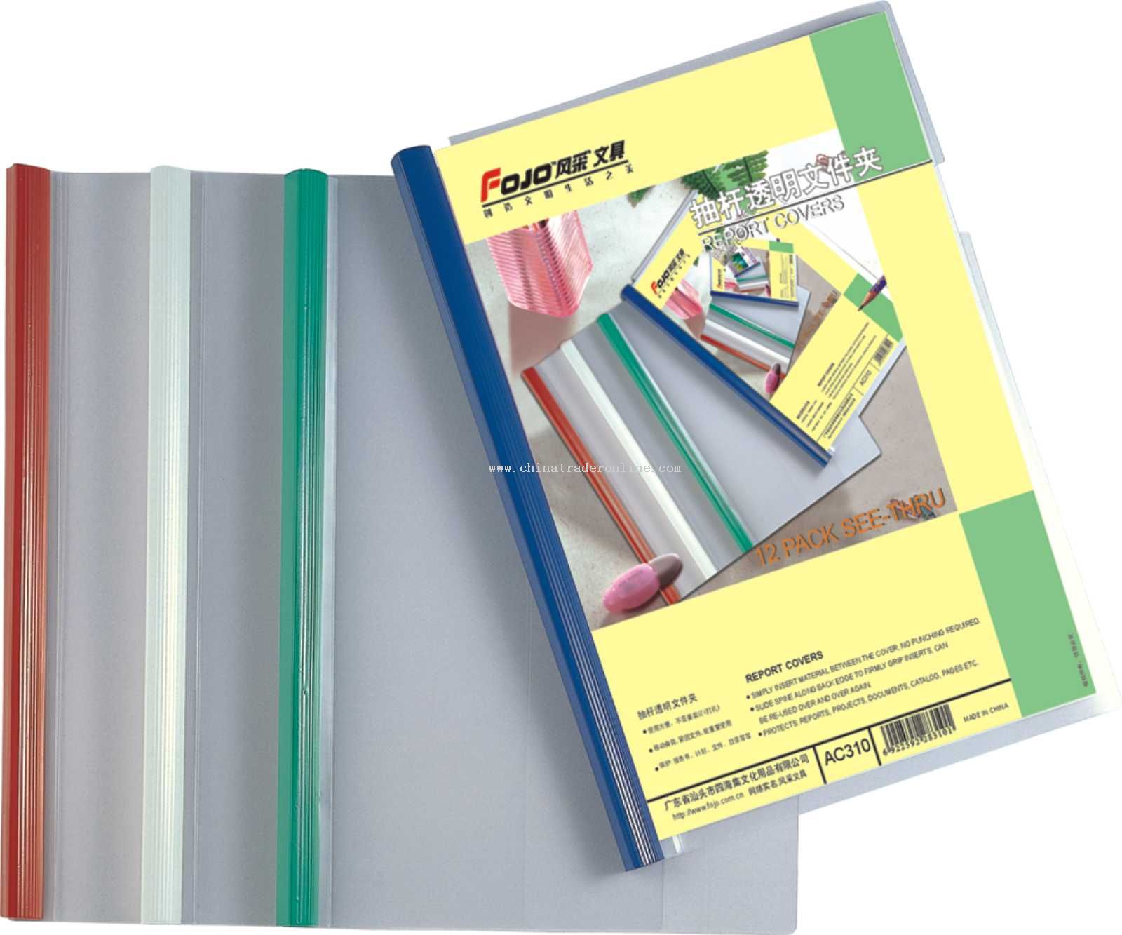 Folder with binding ridge(thin PP board) from China