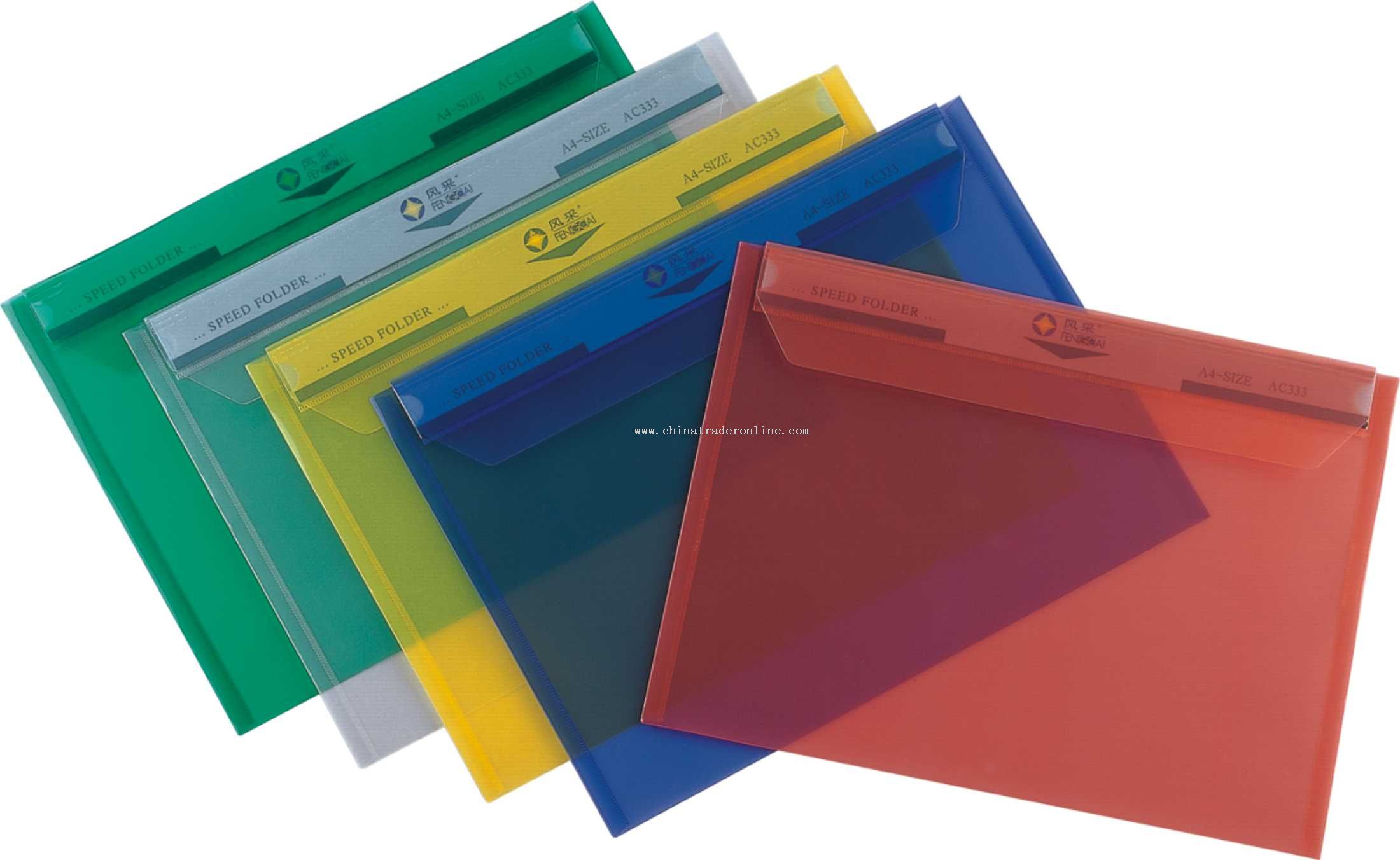 Tab inserted fastener file bag from China