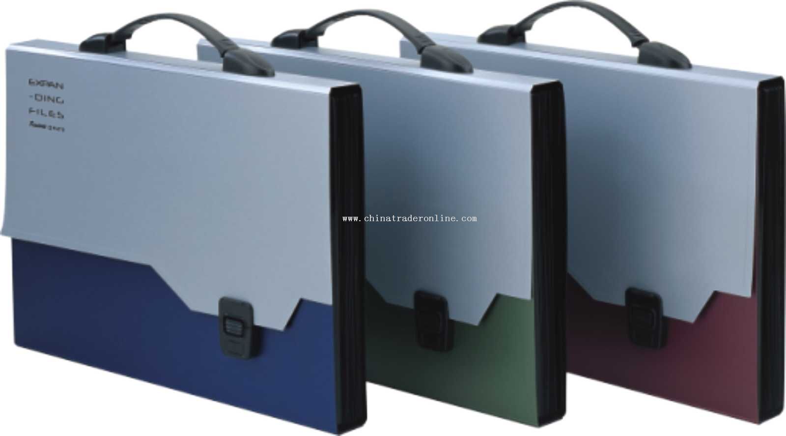 Portable metal color expanding bag(lever button) from China