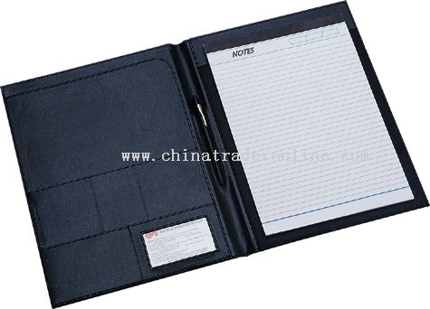 Simple conference folder with multi pockets and writing pad inside from China