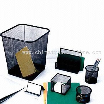 Stationery Set Made of Metal Mesh