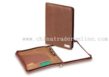 Brown Zipround Folder from China