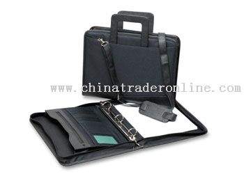 Fabric Zipround Portfolio with slide carry handles