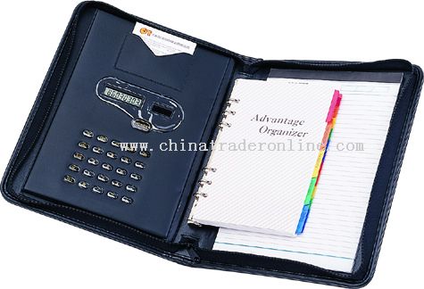 Heat-sealed Calculator Zipround Folder from China