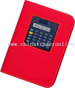 Single zipper organizer with calculator in front of the cover from China