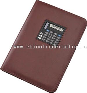 Zip closure portfolio with new design square mid display dual power calculator from China