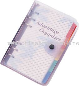 Organizer, transparent PVC cover.