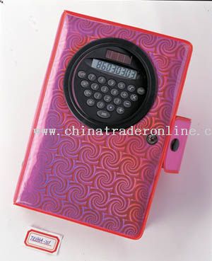 Transparent PVC material organizer with rotary calculator. from China