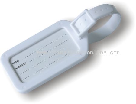 White Privacy Luggage Tag