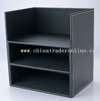 three layer documents shelf