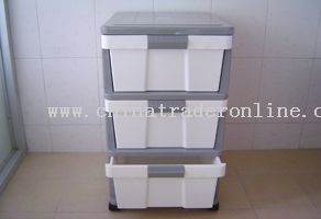 3-layer assembled cabinet with wheel