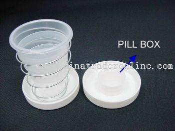 TABLET SHAPE CUP WITH PILL BOX