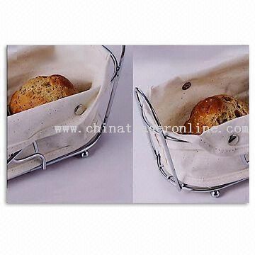 Bread Basket with Chrome-Plated Holder from China