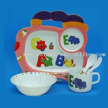 5pcs Train Kids Dinner Set