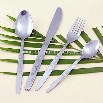 Stainless Steel Flatware with Machine-polished Fork and Knife