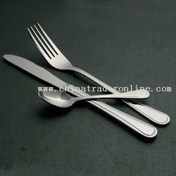 Stainless Steel Flatware with Mirror and Sand Polished Finish