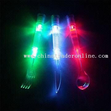 flashing LED Cutlery RoHS-approved Light up Knives Spoons and Forks in a Variety of Colors