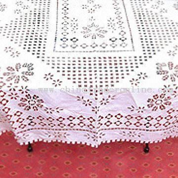 Cutwork Table Linen in Satin Fabric from China