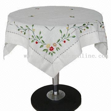 Handmade Tablecloth Made of 100% Polyester from China