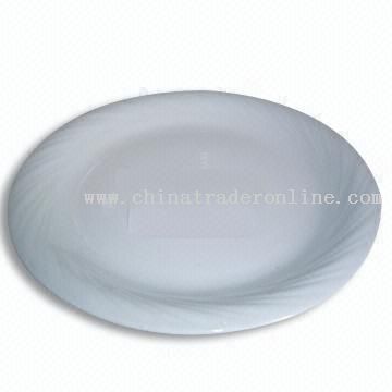 Ceramic Plate with Wave, Available in Different Sizes