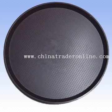 Economical Polypropylene Snacks Tray with Skid Resistant Surface in Coffee Brown from China