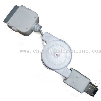 Firewire to IPOD Retractable Charging