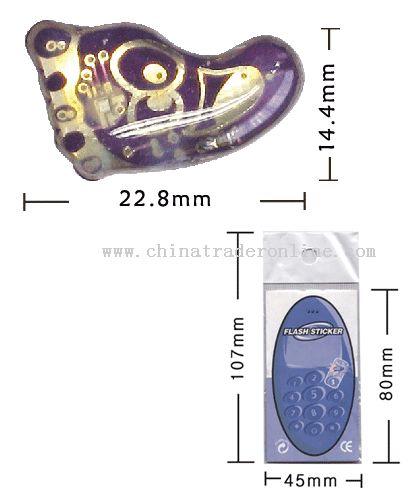 Shoe Shape Running Flashing sticker(JFA Series) from China