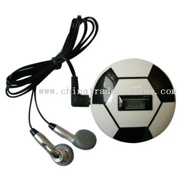 Football Shape Pedometer with Radio