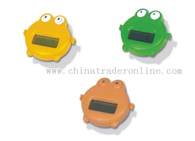 Frog-shape pedometer/step counter with different colors from China