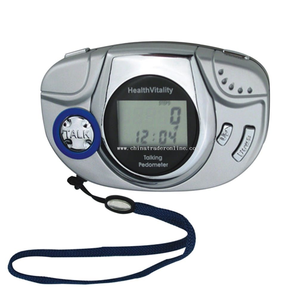 Talking Calorie Counting Pedometer With Panic Alarm