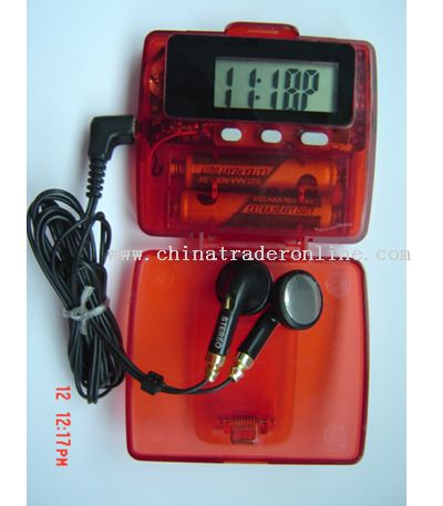 Pedometer with Calorie Counter and FM Radio from China