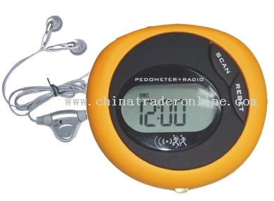 Pedometer with FM Radio