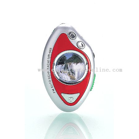 FM  auto scan radio with  earphone  torch from China